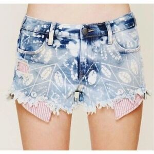 Free People Shibori cutoff shorts